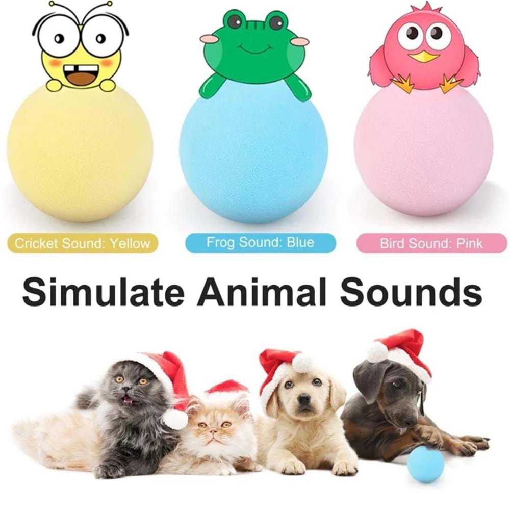 Catnip Otlu Pilli 3 Sesli İnteraktif Oyun Topu