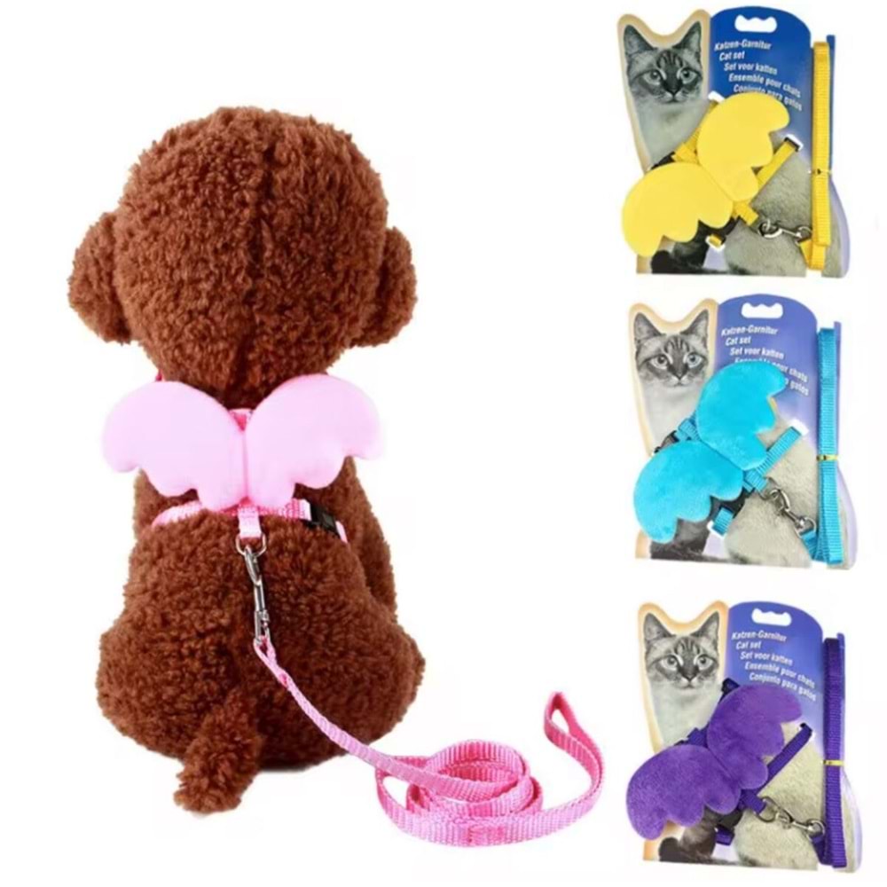 Evcil Hayvan Ayarlanabilir Kanat Modelli Göğüs Tasma