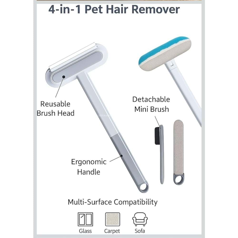 4 Fonksiyonlu Evcil Hayvan Tüy Toplama Aparatı