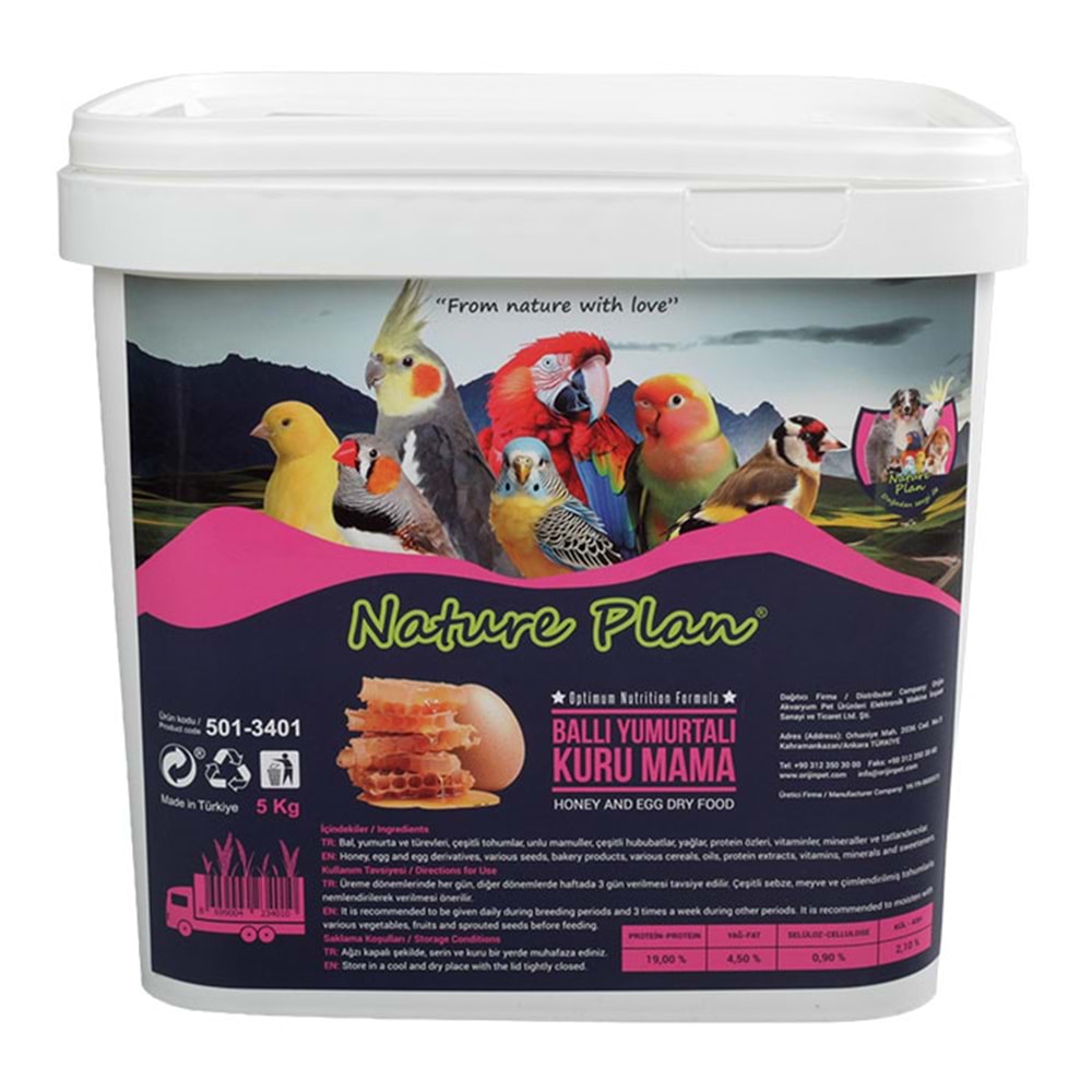 Nature Plan Ballı Yumurtalı Kuru Kuş Maması 1 KG
