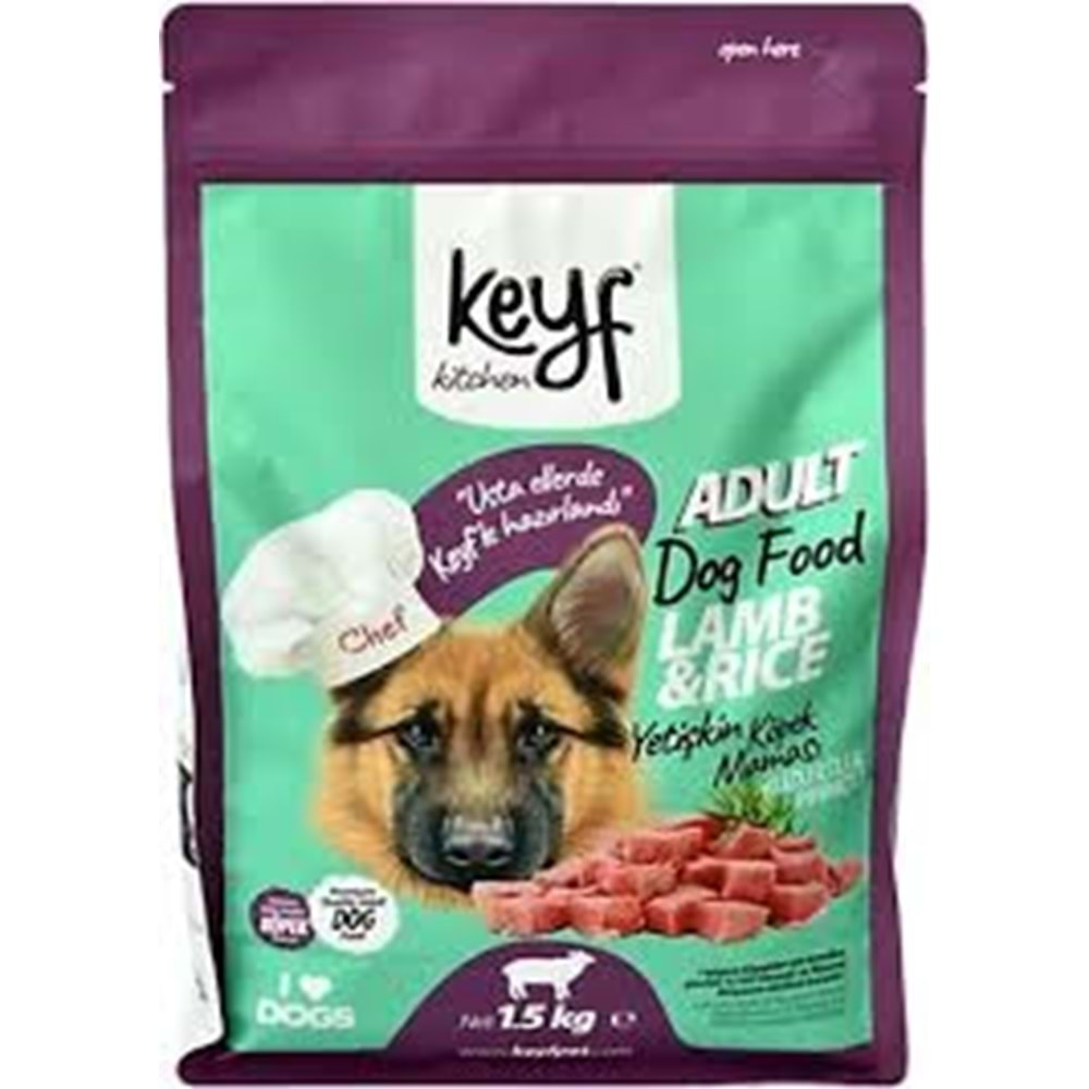 KEYF KUZU ETLİ KÖPEK MAMASI-1 KG-