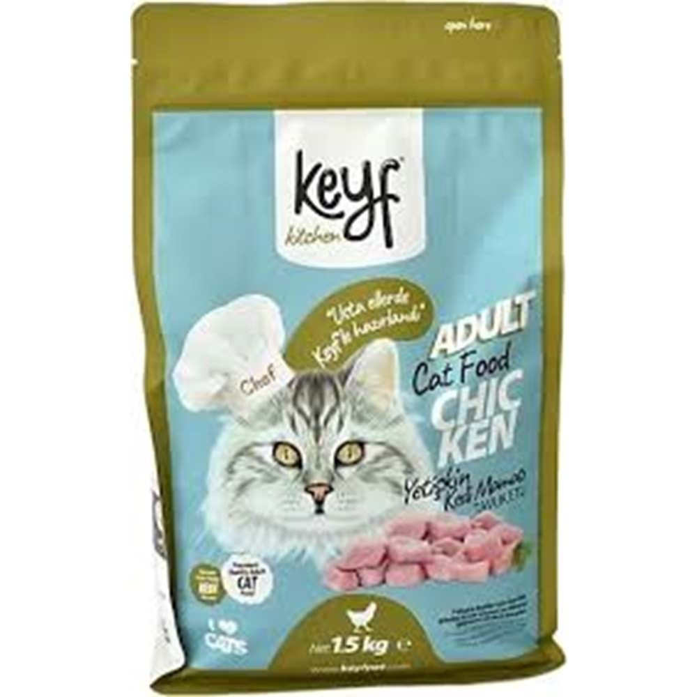 KEYF TAVUKLU KEDİ MAMASI-1 KG