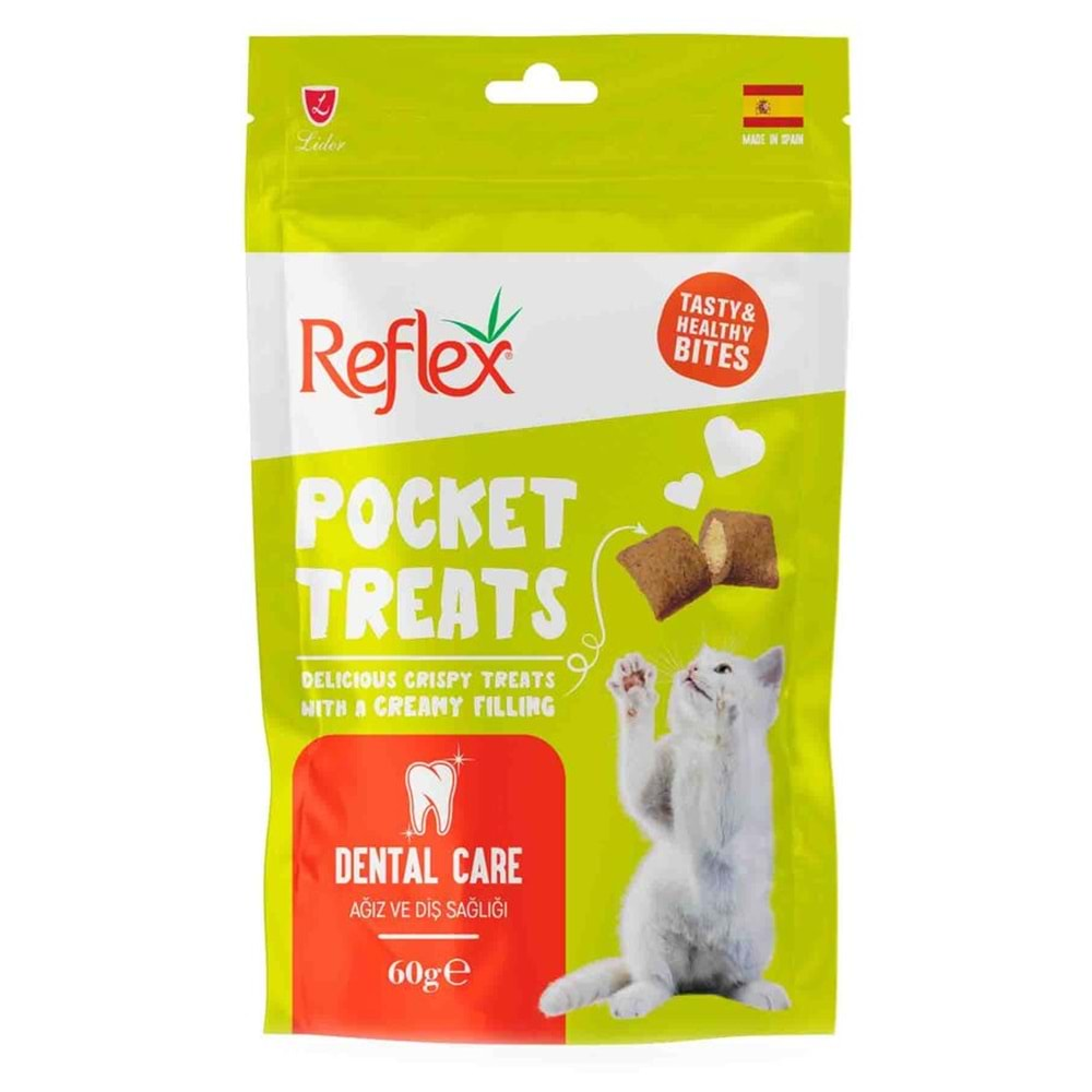 Reflex Pocket Treats Ağız ve Diş Sağlığı Yetişkin Kedi Ödül Maması 60gr