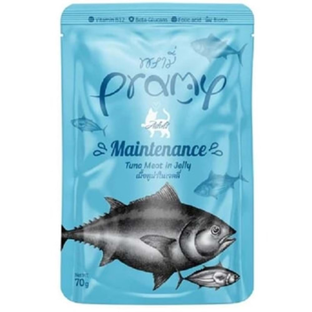 Pramy Cat Jöleli Yetişkin Ton Balıklı Kedi Maması 70gr