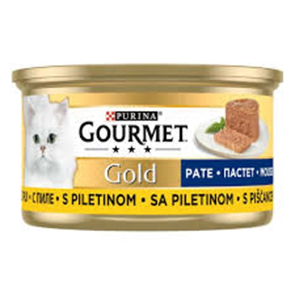 Gourmet Gold Kıyılmış Tavuklu Yetişkin Kedi Konservesi 85gr