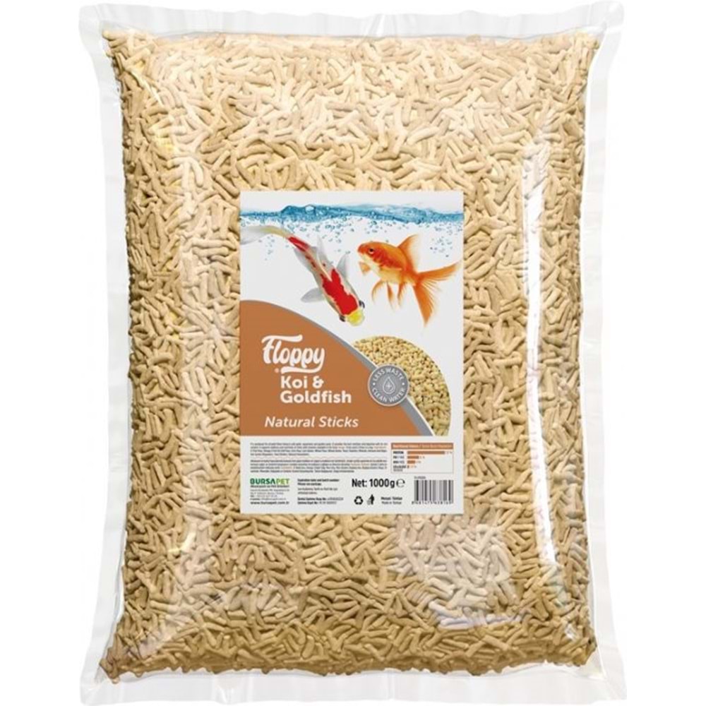 FLP035-FLOPPY KOI & GOLDFISH NATURAL STICKS 1000gr