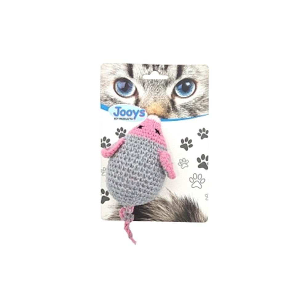 Jooys Amigurumi Kedi Oyuncağı Tekli Fare