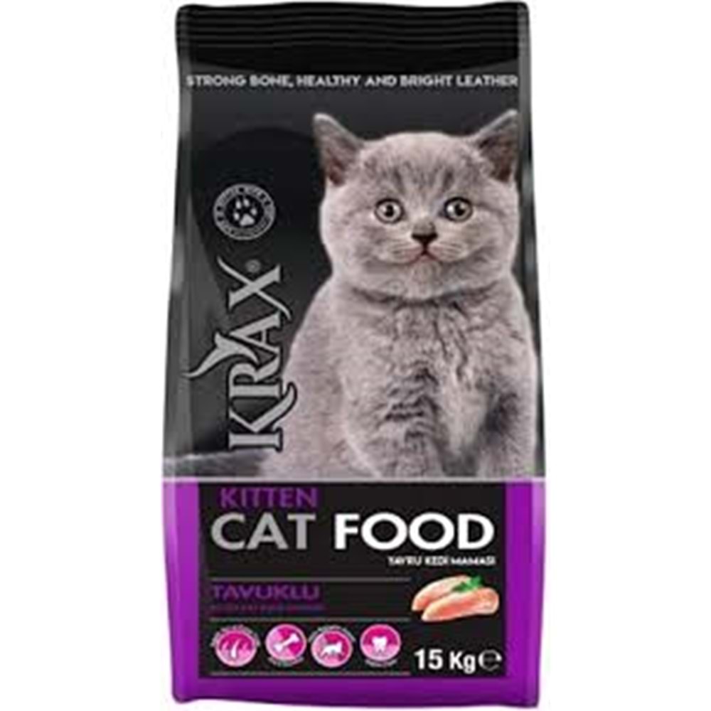 Krax Kitten Tavuklu 15 kg Yavru Kuru Kedi Maması