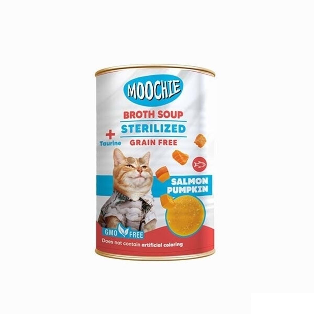 MOOCHIE Somonlu ve Bal Kabaklı Tahılsız Kısırlaştırılmış Kedi Çorbası 135ml