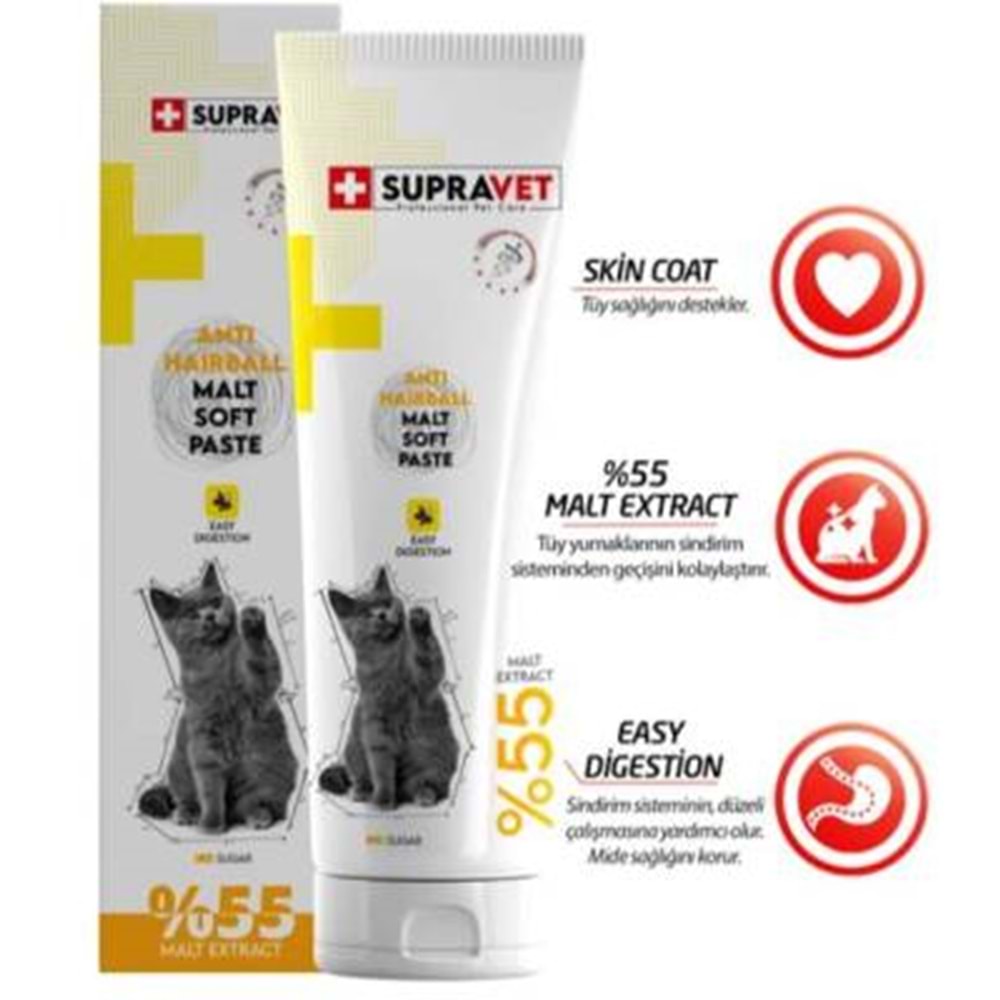 Supravet Anti Hairball Malt Paste 100 Gr.