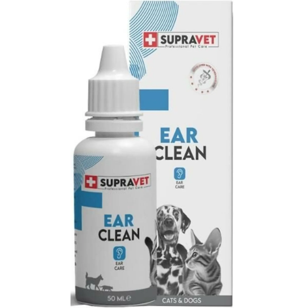 Supravet Ear Clean Kedi Köpek Kulak Temizleme Solüsyonu 50 Ml