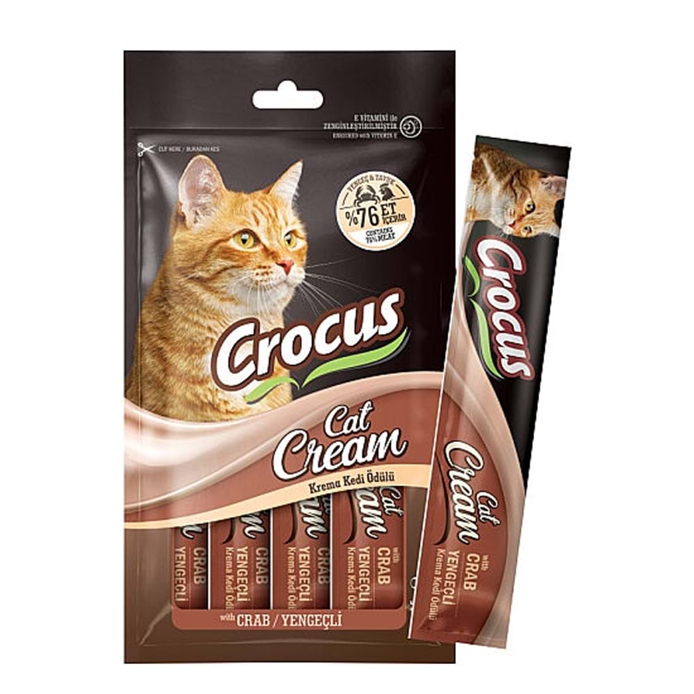 Crocus Yengeçli Krema Ek Besin Takviyesi Kedi Ödülü 4x15 Gr
