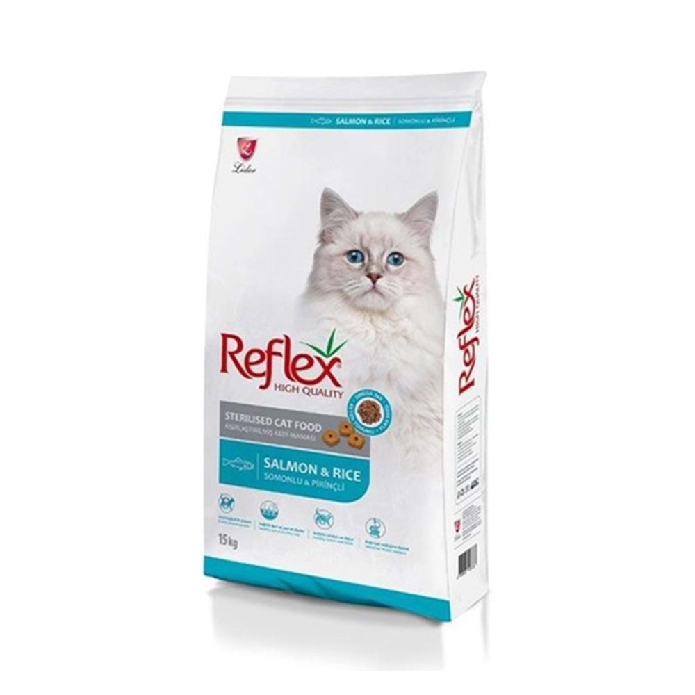 ACIK 1 KG REFLEX SOMONLU & PİRİNÇLİ KISIRLAŞTIRILMIŞ KEDİ MAMASI