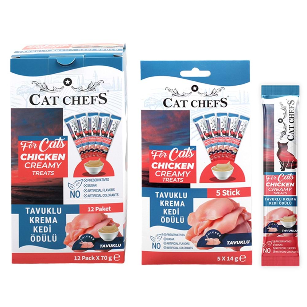 Cat Chefs Tavuklu Krema (5x14gr) Kedi Ödülü