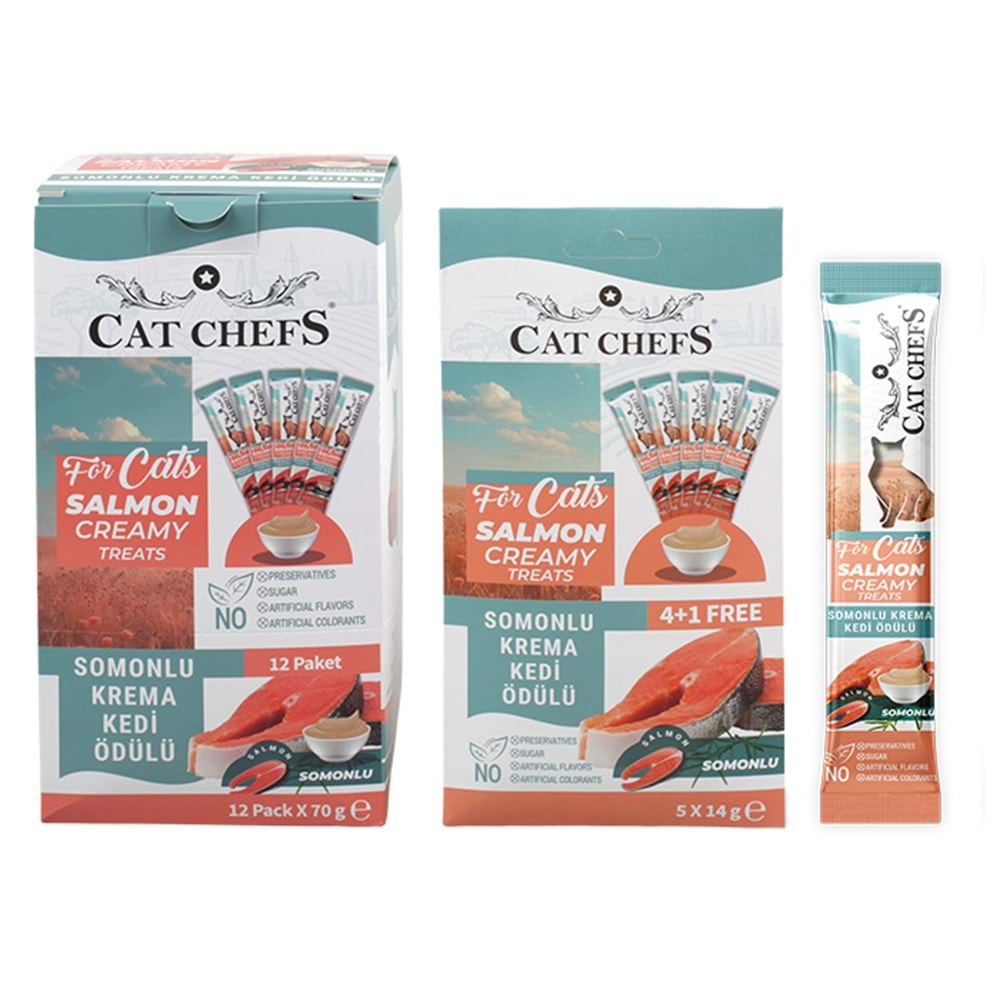 Cat Chefs Somonlu Krema (5x14gr) Kedi Ödülü