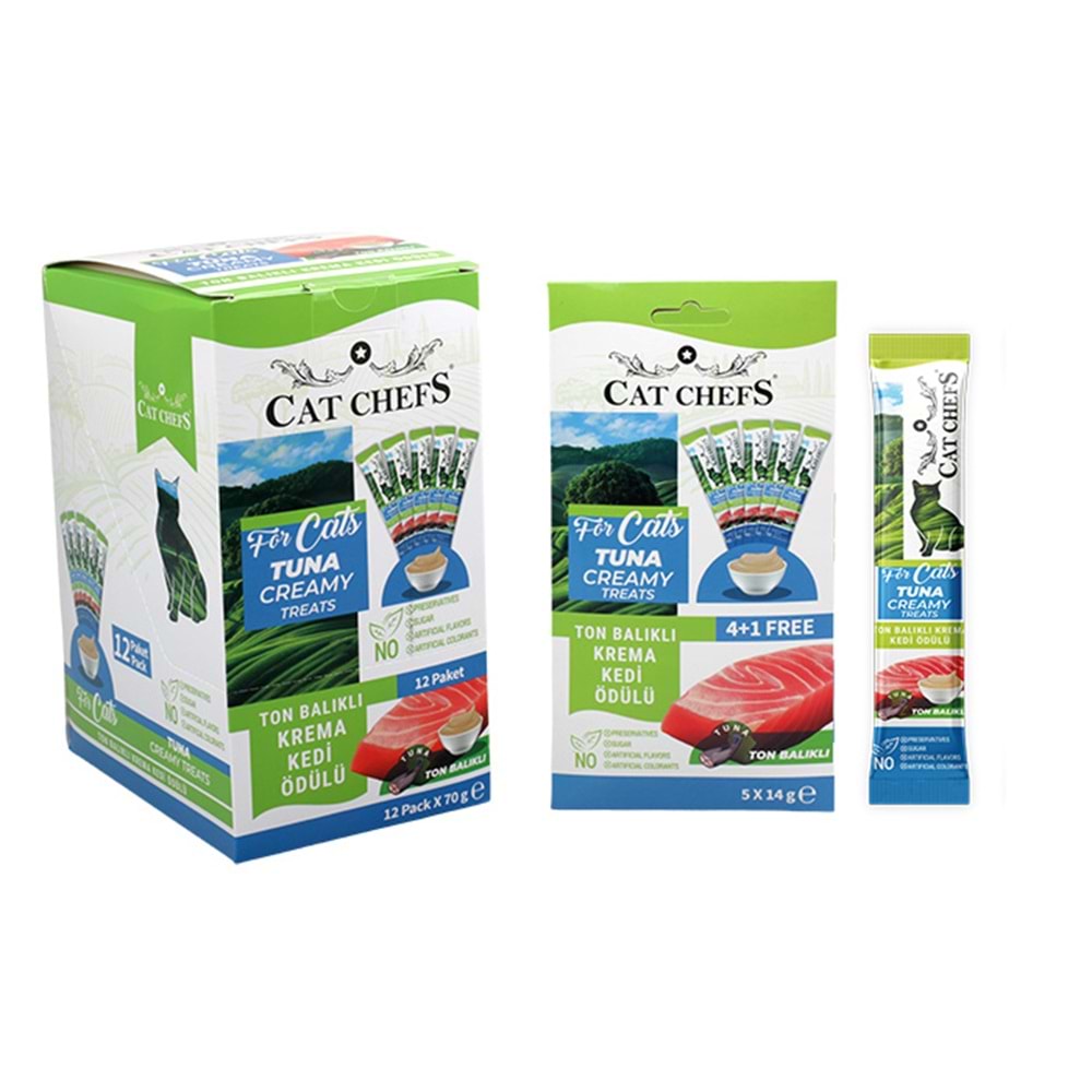 Cat Chefs Ton Balık Krema (5x14gr) Kedi Ödülü