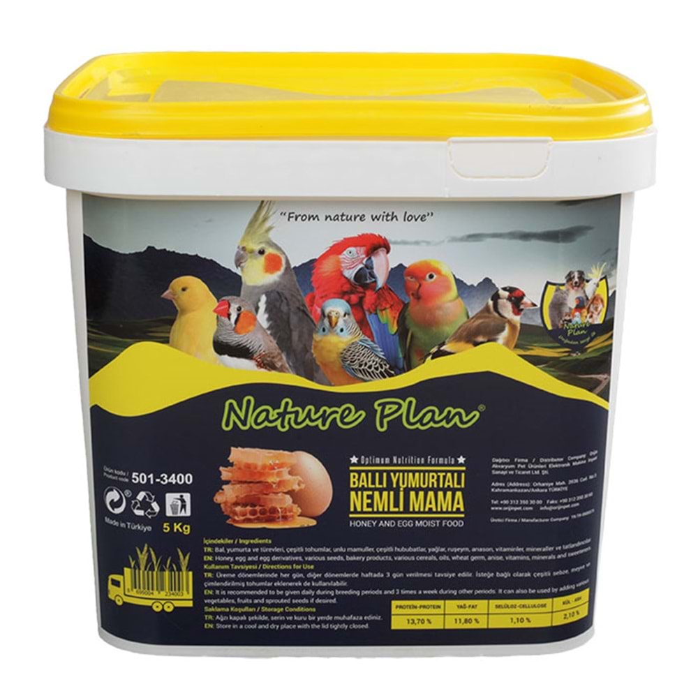 Nature Plan Ballı Yumurtalı Nemli Kuş Maması 1 Kg