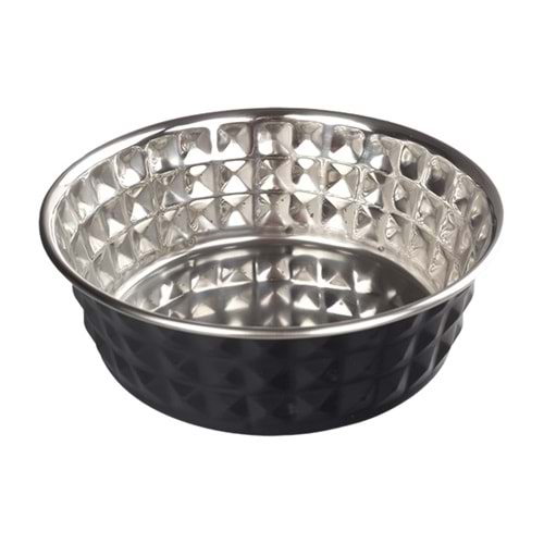 Atmaca Elmas Desen-Siyah-Ç. Mama Kabı-17.5cm
