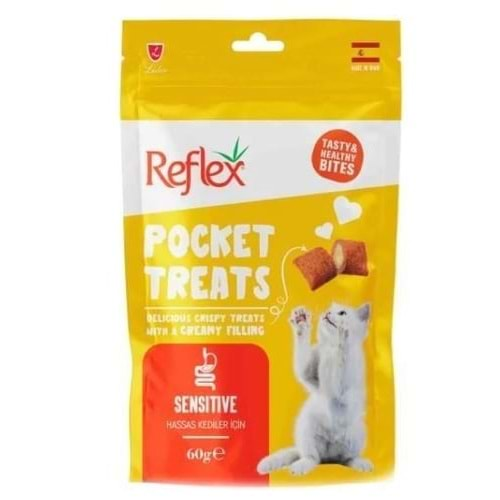 Reflex Pocket Treats Sensitive ( hassas ) Kedi Ödül Maması 60gr