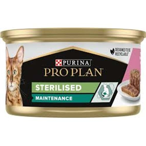 Pro Plan Somonlu ve Ton Balıklı Kısırlaştırılmış Kedi Konservesi 85g