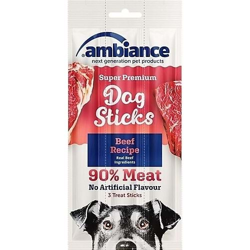 Ambiance Biftekli 3'lü 5 gr Sticks Köpek Ödül Çubukları