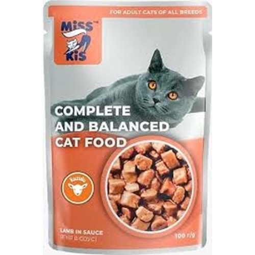 Miss Kis Premium Pouch Kuzulu Yetişkin Kedi Konservesi 100 gr