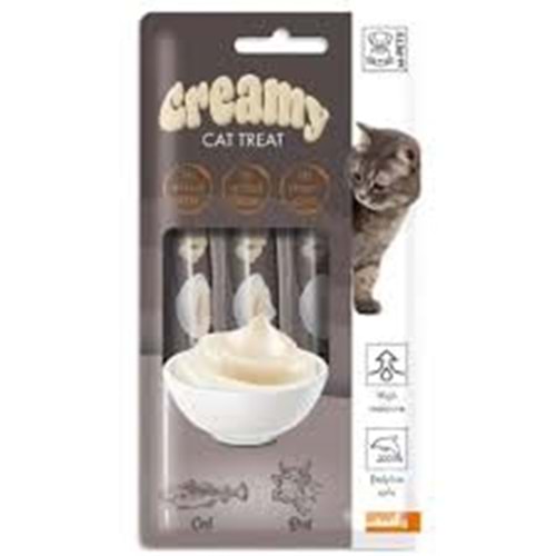 19038399 M-PETS CREAMY MORİNA BALIKLI BİFTEKLİ KEDİ ÖDÜLÜ 4X15GR
