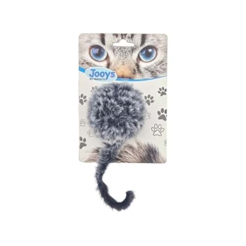 Jooys Kürklü Tırtıklı Kedi Topu