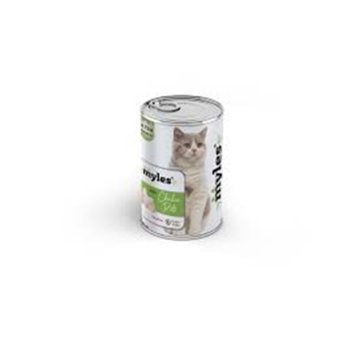 MYLES YETİŞKİN KEDİ TAVUK ETLİ PÜRE 415 GR