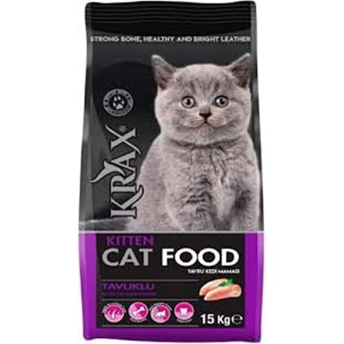 Krax Kitten Tavuklu 15 kg Yavru Kuru Kedi Maması