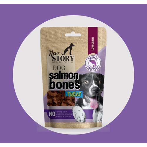 New Story kemik şekilli somon etli köpek ödül maması