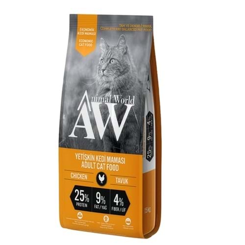 Animal World Tavuk Etli Yetişkin Kedi Maması 15 Kg