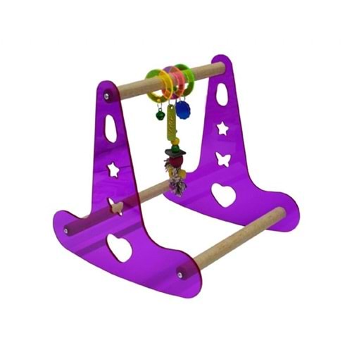 BRD1098 BİRDLİFE KUŞ OYUNCAĞI AKRİLİK SALLANAN TÜNEK 19CM 1Lİ