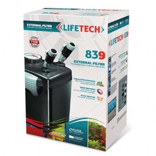 LİFE TECH 839 DIŞ FİLTRE SİYAH KOVA İÇİ DOLU 1500 L/H