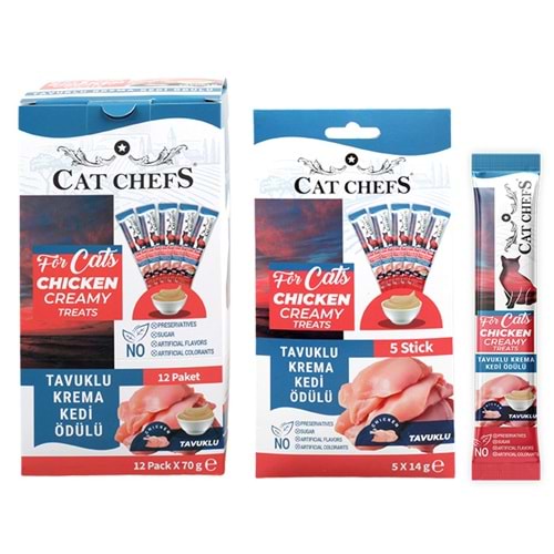 Cat Chefs Tavuklu Krema (5x14gr) Kedi Ödülü