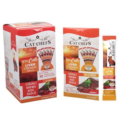 Cat Chefs Ciğerli Krema (5x14gr) Kedi Ödülü