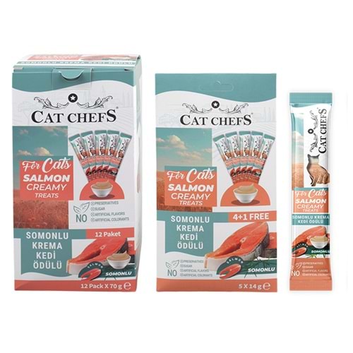 Cat Chefs Somonlu Krema (5x14gr) Kedi Ödülü