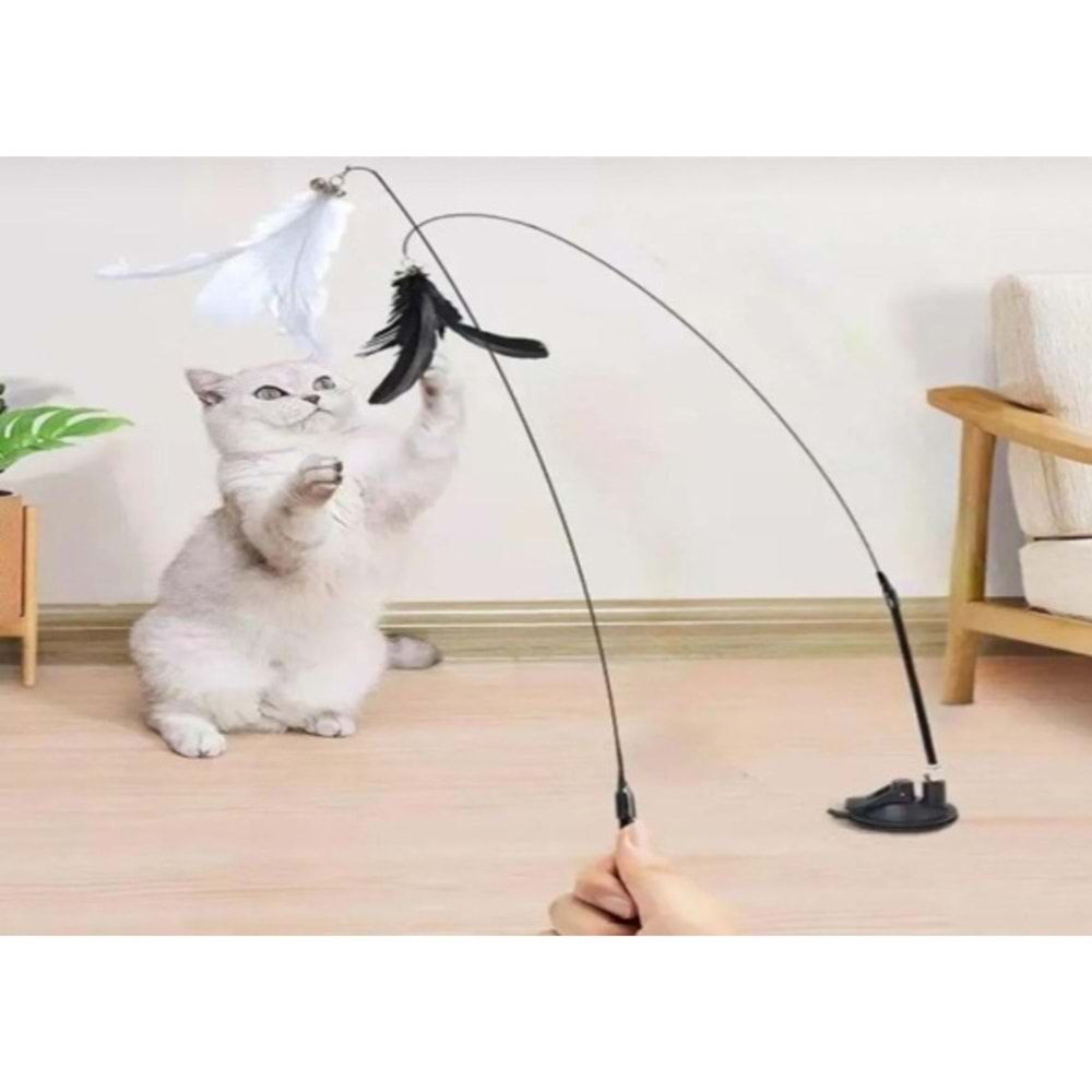 Evcil Hayvan Tüylü Vantuzlu Oyun Oltası