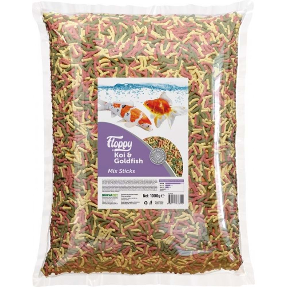 FLP038-FLOPPY KOI & GOLDFISH MIX STICKS 1000gr