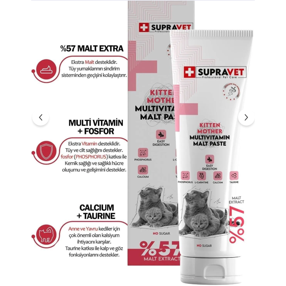 Supravet Kitten & Mother Multivitamin Malt Paste Kedi Macunu